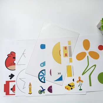 3D spausdinimo pen albumą Linyi šabloną piešimo Reikmenys imitacijos popierius, plėvelės trimatės grafiti 40 modelį su partiti