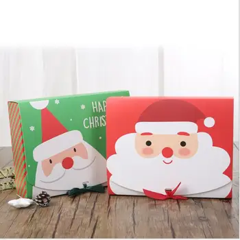 Unikalių Kalėdų Išvakarėse Didelis Dovanų Dėžutėje Santa & Pasakų Dizaino Papercard Kraft Dabartinė Šalies Naudai, Veikla Lauke raudonos, žalios