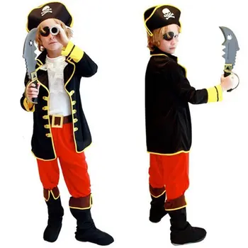 Naujas Halloween Kostiumai Vaikams Berniukams Piratų Kostiumų Cosplay rinkinys Vaikams Kalėdų, Naujųjų Metų Puras Vaikams, Vaikams(be ginklų)