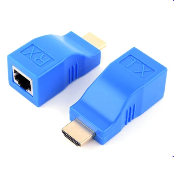 4K HDMI suderinamus Signalo Adapteris Extender Pratęsimo Iki 30m Per CAT5e / 6 UTP LAN Ethernet Kabelis RJ45 Uostų Tinklo Adapteris