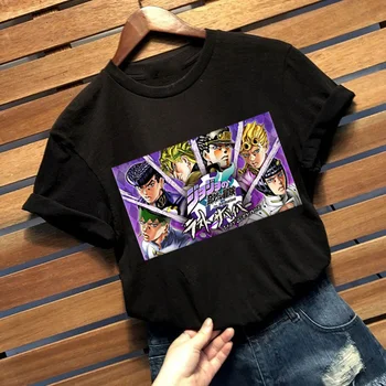 Harajuku Jojos Keistų Nuotykių Unisex marškinėlius Japonų Anime Spausdinti Vyrų marškinėlius Streetwear Atsitiktinis viršūnės