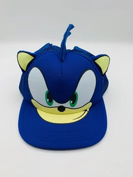 Anime Sonic The Hedgehog Animacinių filmų Jaunimo Reguliuojamas Hip Pop Skrybėlę Cap Blue Boys 