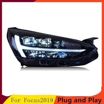 Automobilių 2019 Ford Focus, full LED šviesos priešakinių šviesų LED dienos veikia šviesos diodų (LED) streamer posūkio signalo surinkimo
